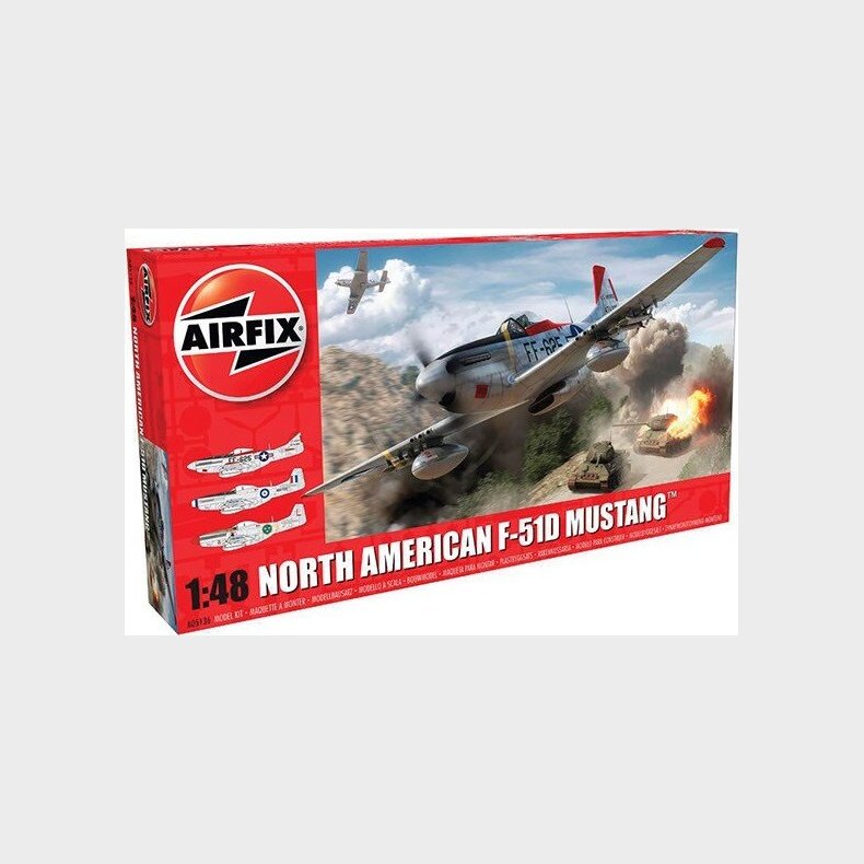 Airfix - North American F-51d Fly Byggest - 1:48 - A05136