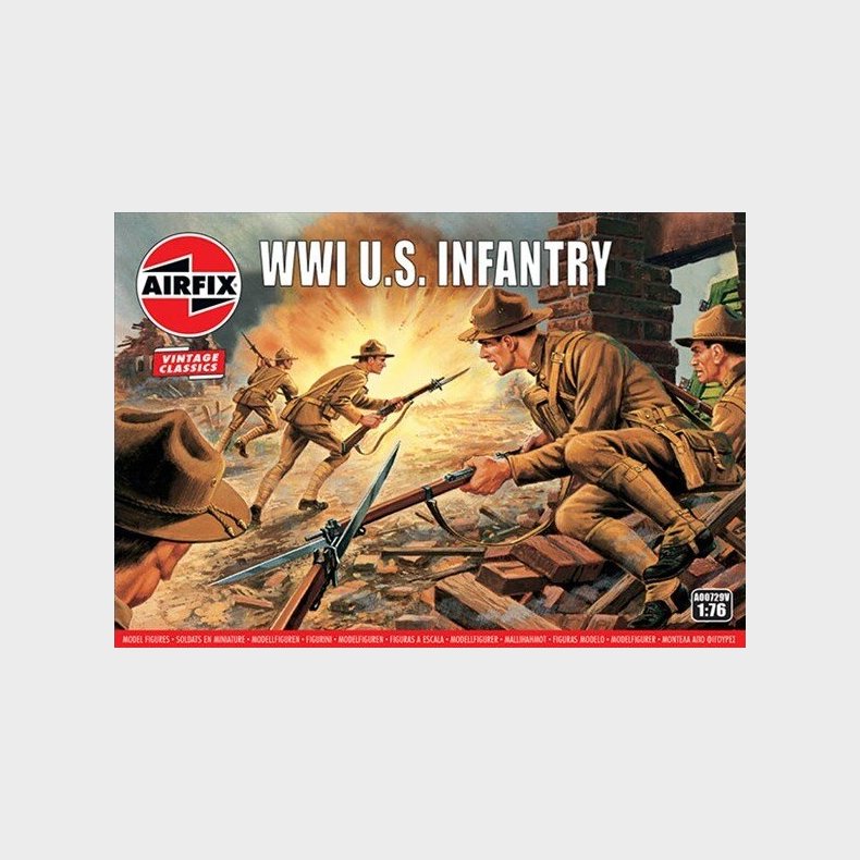 Airfix - Ww1 U.s. Infantry - Vintage Classics - 1:76 - A00729v