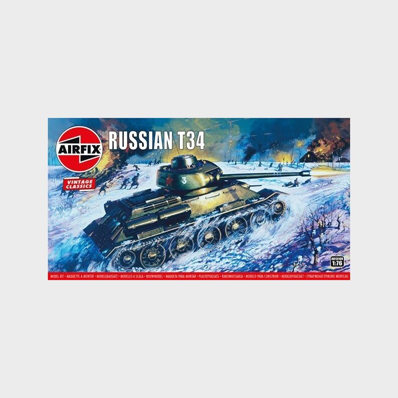 Airfix - Russian T34 Tank Byggest - 1:76 - A01316v