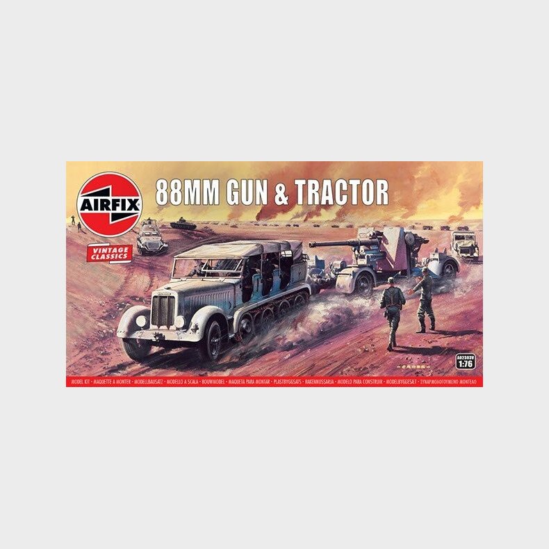 Airfix - 88mm Gun &amp; Tractor Byggest - 1:76 - A02303v