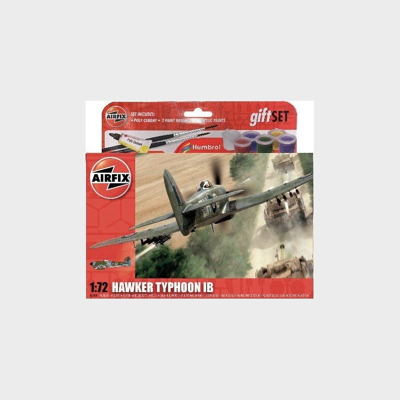 Airfix - Hawker Typhoon Ib Fly Byggest Inkl. Maling - 1:72 - A55208a