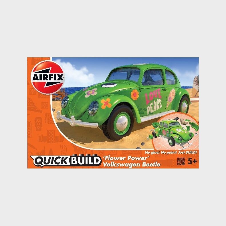 Airfix - Quick Build - Vw Beetle Flower-power - J6031