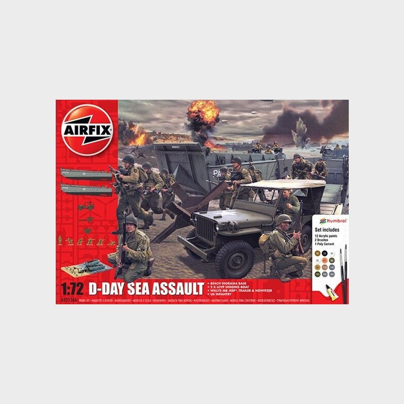 Airfix - D-day Sea Assault Model Kit Byggest - 1:72 - A50156a