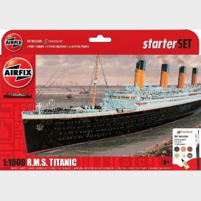 Airfix - Rms Titanic Skib Byggest Inkl. Maling - 1:1000 - A55314