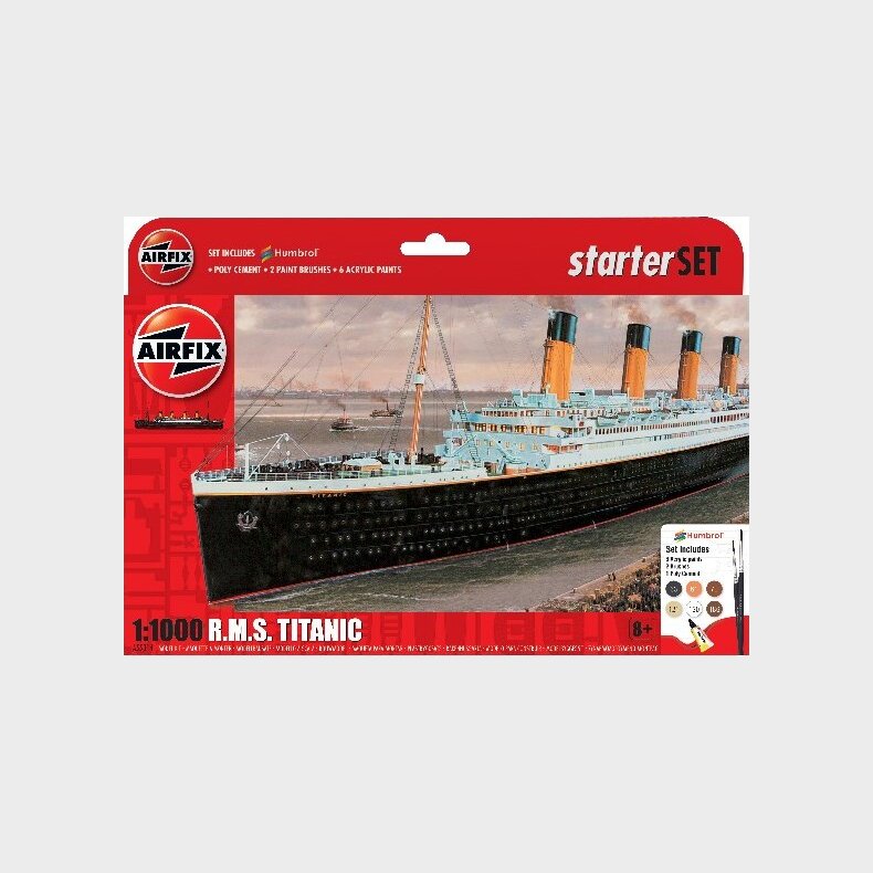 Airfix - Rms Titanic Skib Byggest Inkl. Maling - 1:1000 - A55314