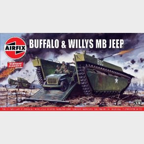 Airfix - Buffalo & Willys Mb Jeep Byggest - 1:76 - A02302v
