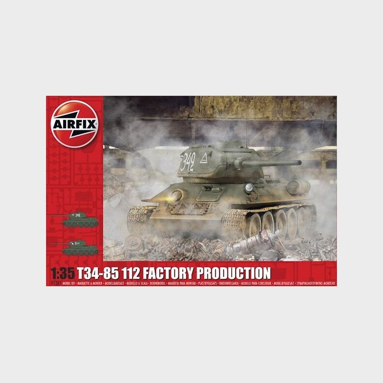 Airfix - T34-85 Tank Byggest - 1:35 - A1361