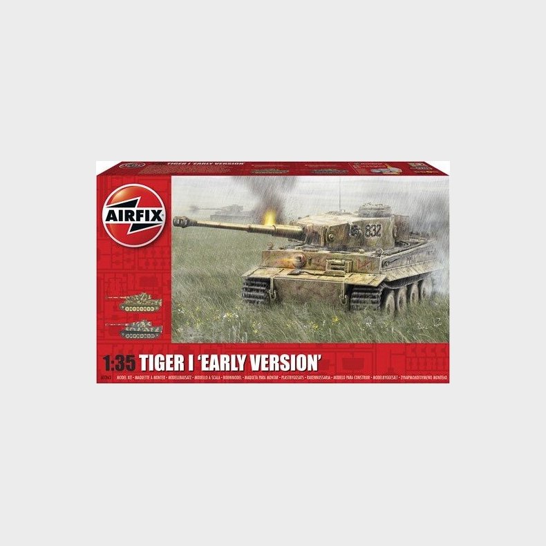 Airfix - Tiger I Tank Byggest - Early Version - 1:35 - A1363