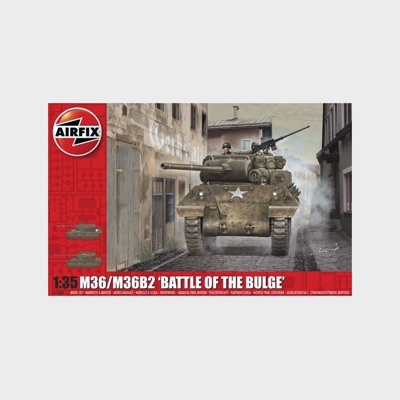 Airfix - M36 Tank Byggest - Battle Of The Bulge - 1:35 - A1366