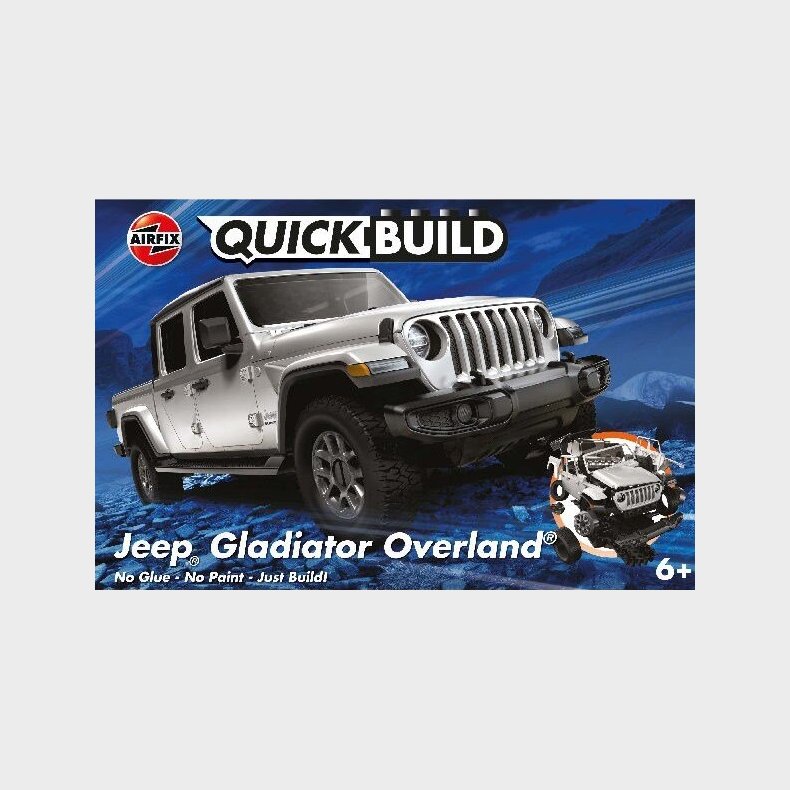 Airfix Quick Build - Jeep Gladiator Bil Byggest - 21 Cm - J6039