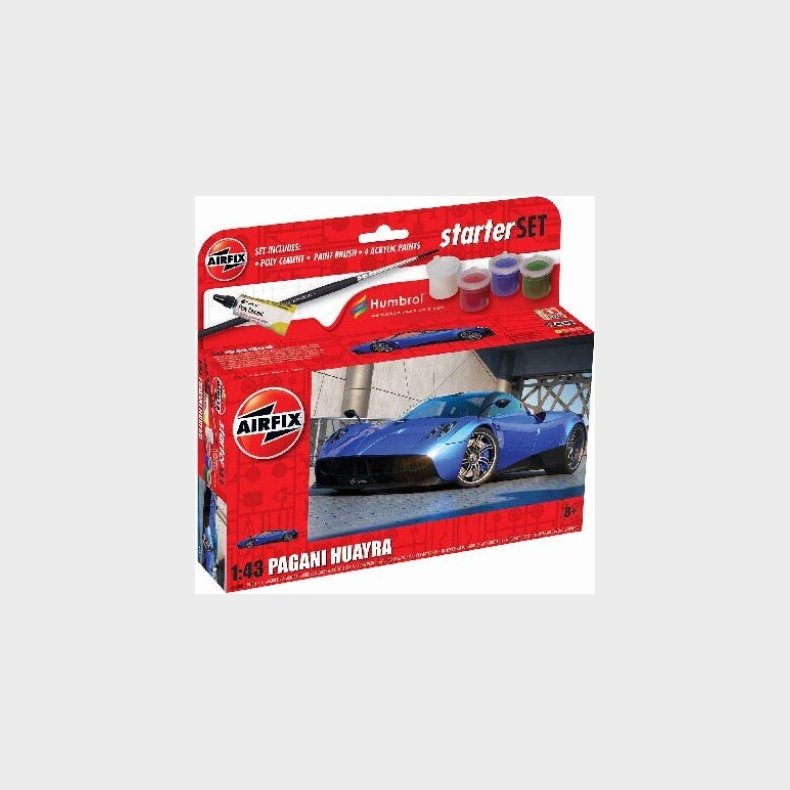 Airfix - Pagani Huayra Bil Byggest Inkl. Maling - 1:43 - A55008