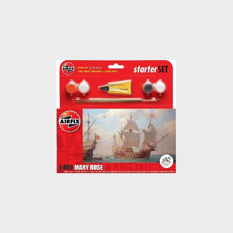 Airfix - Mary Rose Skib Byggest Inkl. Maling - 1:400 - A55114a