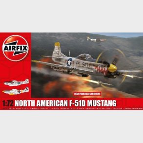 Airfix - North American F-51d Mustang Fly Byggest - 1:72 - A02047a