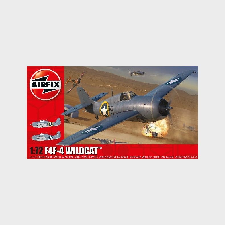 Airfix - F4f-4 Wildcat Fly Byggest - 1:72 - A02070a