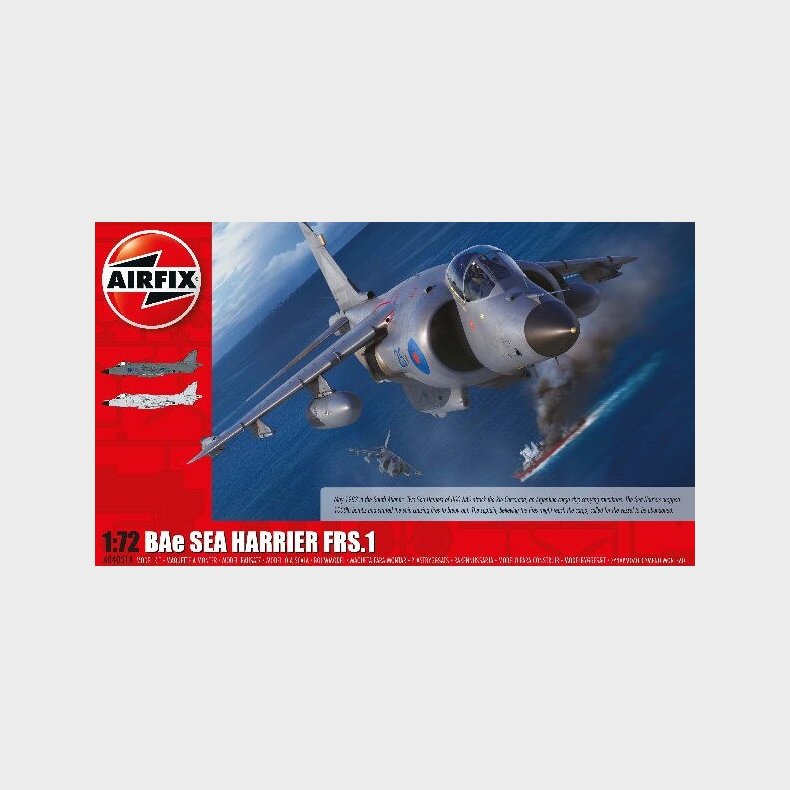 Airfix - Bae Sea Harrier Frs1 Modelfly Byggest - 1:72 - A04051a