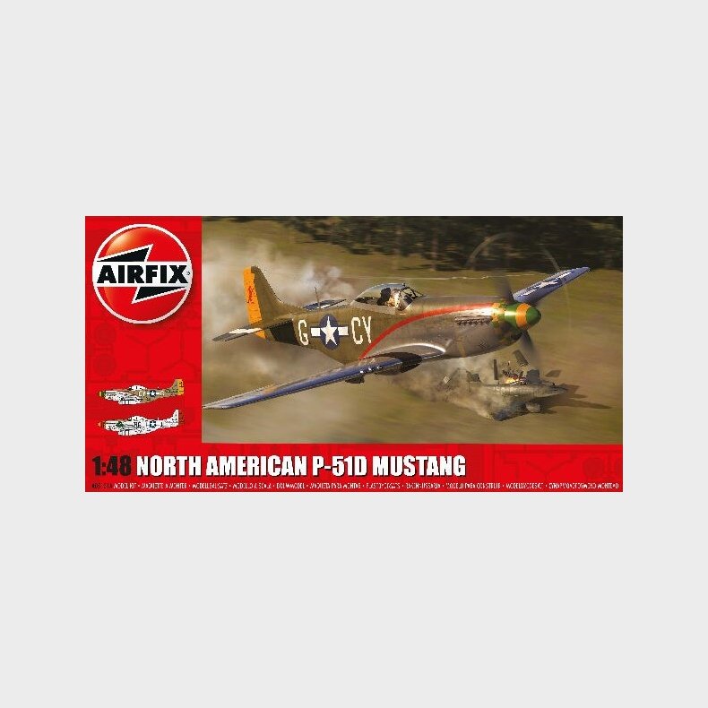 Airfix - North American P-51d Mustang Fly Byggest - 1:48 - A05131a