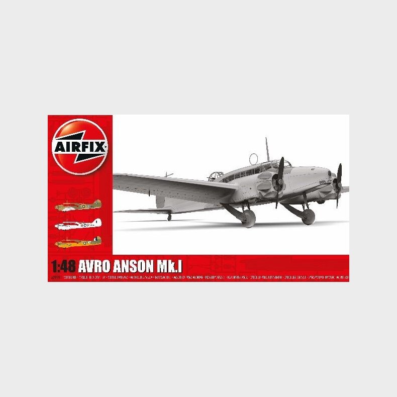 Airfix - Avro Anson Mk I - Modelfly Byggest - 1:48 - A09191