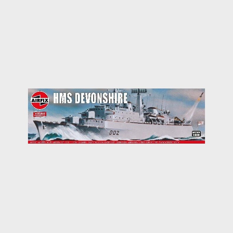 Airfix - Hms Devonshire Skib Byggest - 1:600 - A03202v