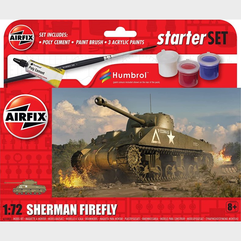 Airfix - Sherman Firefly Tank Byggest - 1:72 - A55003