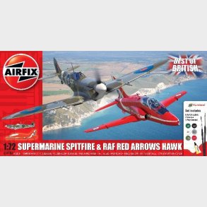Airfix - Supermarine Spitfire + Red Arrows Hawk Fly Byggest - 1:72 - A50187