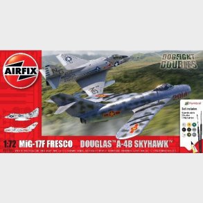 Airfix - Mig-17f Fresco + Douglas A-4b Fly Byggest - Dogfight Doubles - 1:72 - A50185