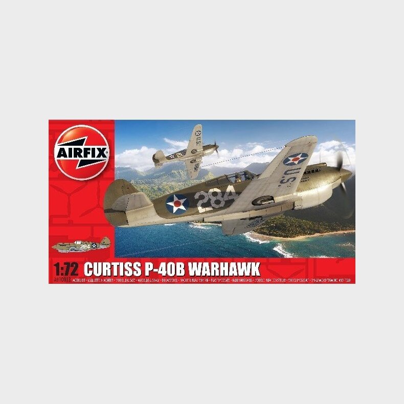 Airfix - Curtiss P-40b Warhawk Fly Byggest - 1:72 - A01003b