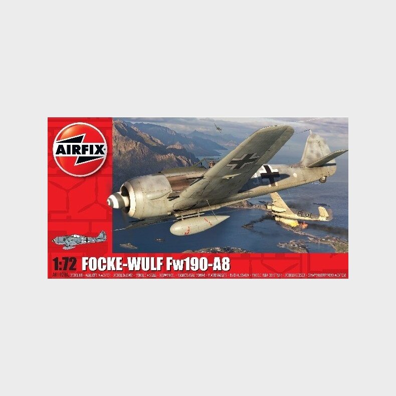 Airfix - Focke Wulf Fw190a-8 Fly Byggest - 1:72 - A01020a