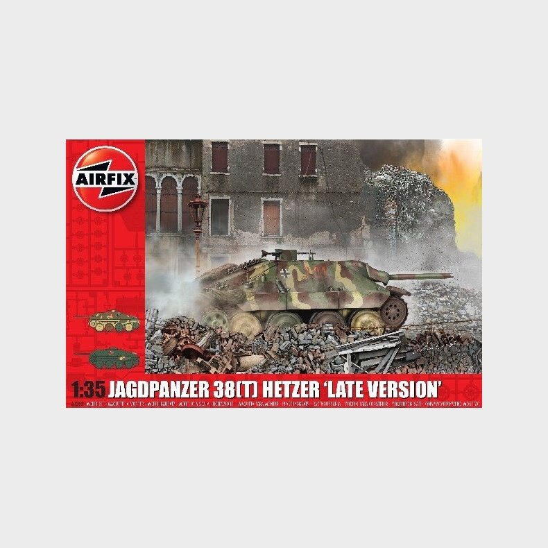 Airfix - Jagdpanzer 38t Hetzer Tank Byggest - 1:35 - A1353