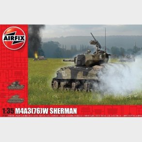 Airfix - M4a3(76)w Sherman Model Tank Byggest - 1:35 - A1365