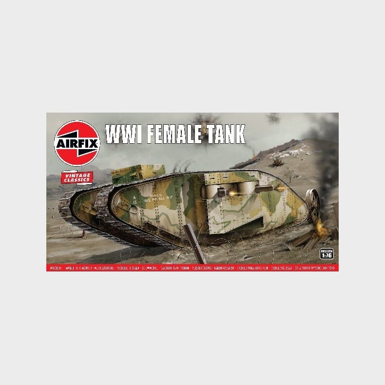 Airfix - Wwi Female Tank Byggest - Vintage Classics - 1:76 - A02337v