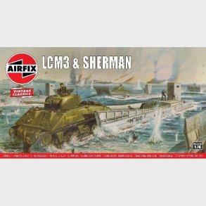 Airfix - Lcm3 & Sherman Byggest - Vintage Classics - 1:76 - A03301v