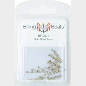 Billing Boats Fittings - Gelndersttte - 17 Mm - 2 Huller - 20 Stk