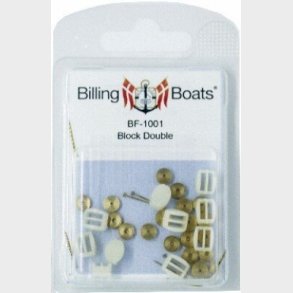 Billing Boats Fittings - Blokke - Dobbelt - 10 Mm - 10 Stk