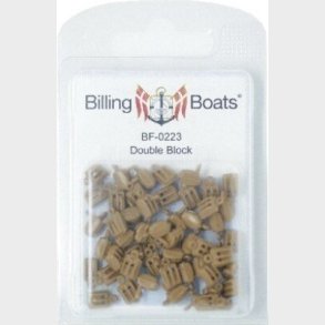 Billing Boats Fittings - Blokke - Dobbelt - 7 Mm - 50 Stk