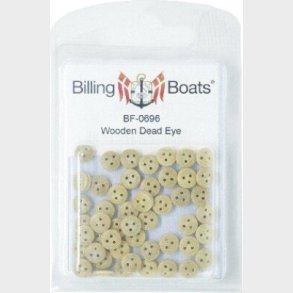 Billing Boats Fittings - Jomfru / Deadeye - 7 Mm - 50 Stk