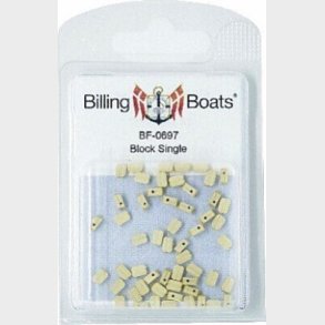 Billing Boats Fittings - Blokke - Enkelt - 5 Mm - 50 Stk