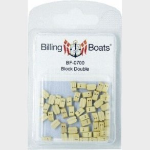 Billing Boats Fittings - Blokke - Dobbelt - 7 Mm - 50 Stk