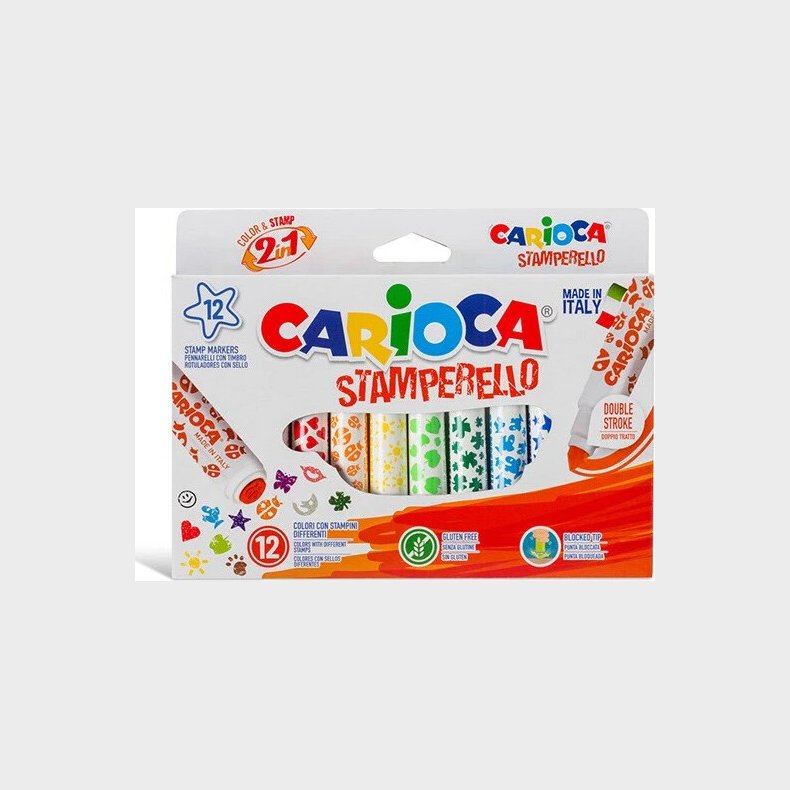 Carioca - Stamperello Stempeltusser - Dobbeltsidet - 12 Farver