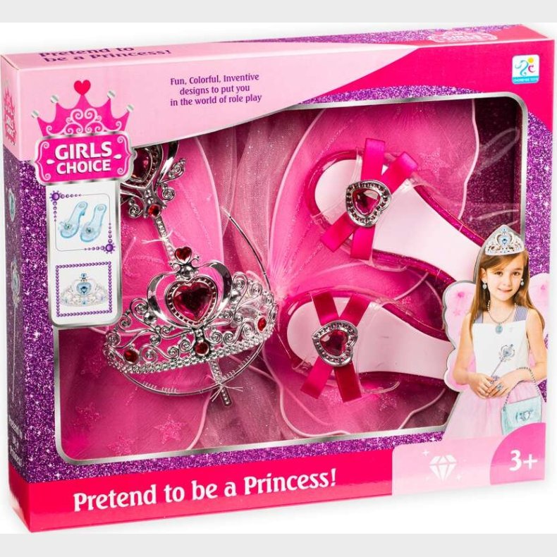 Prinsesse Fe Udkldning - 5 Dele - Pink - Girls Choice