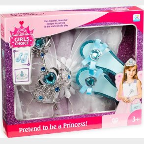 Prinsesse Fe Udkldning - 5 Dele - Hvid Bl - Girls Choice