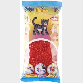 Hama Midi Perler - Rd - 6.000 Stk - 205-05