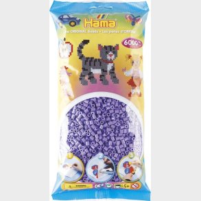 Hama Midi Perler - Pastel Lilla - 6.000 Stk - 205-45