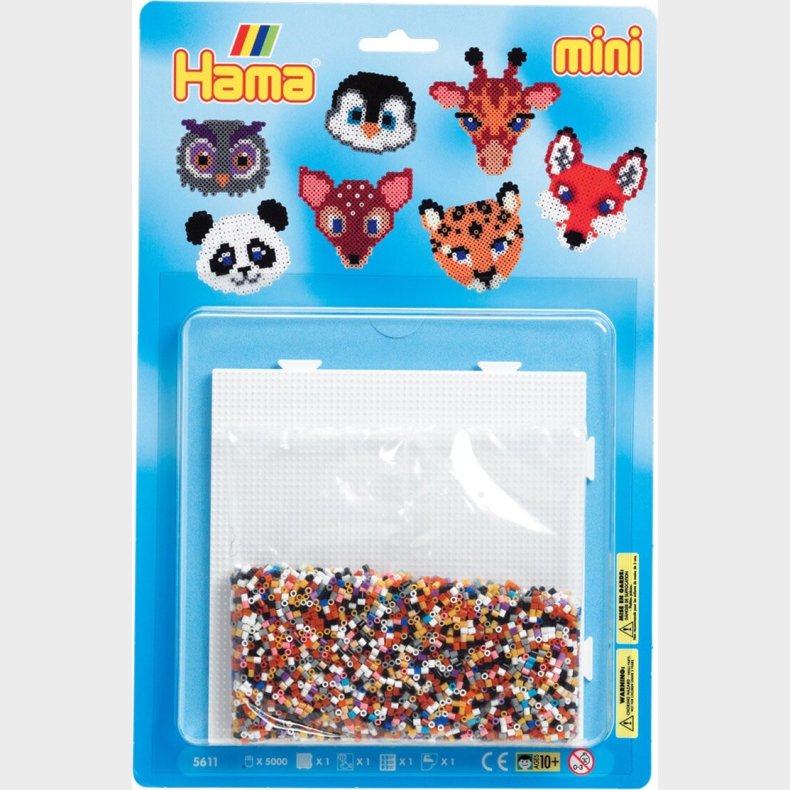 Hama Mini Perler - Dyrehoveder Perlest - 5.000 Perler - 5611