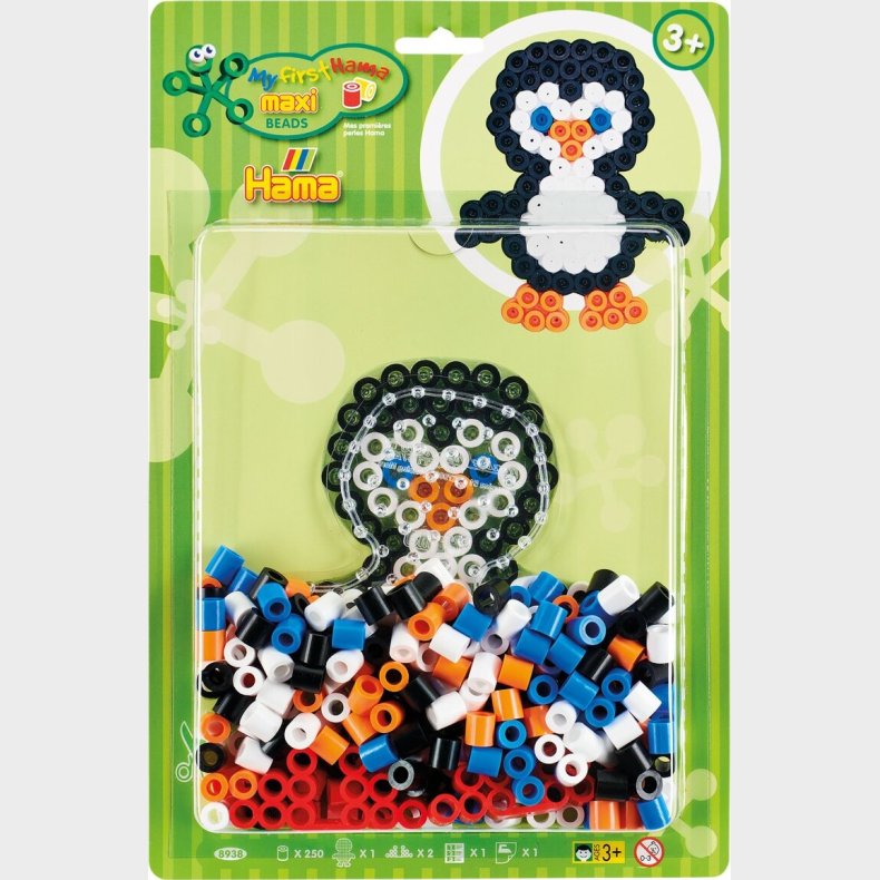 Hama Maxi Perler - Pingvin Perlest - 250 Perler - 8938