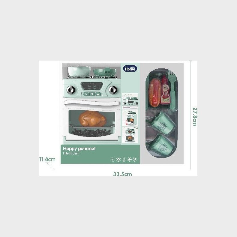 Legetjs Komfur Og Ovn Med Tilbehr - My Little Home