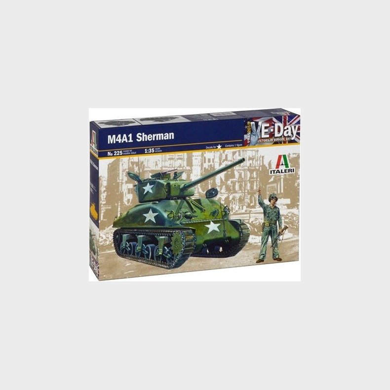 Italeri - M4a1 Sherman Tank Byggest - 1:35 - 225