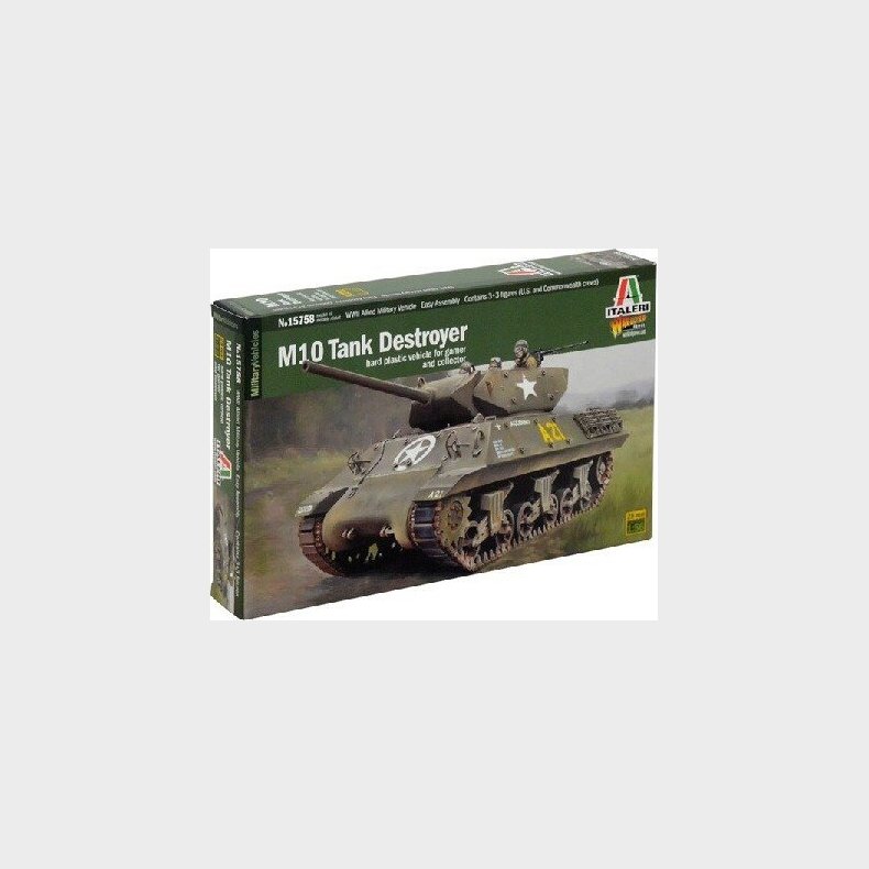 Italeri - M10 Tank Destroyer Byggest - 1:56 - 15758