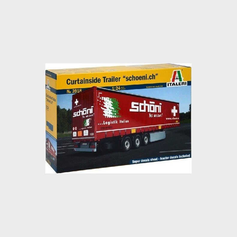 Italeri - Curtainside Trailer Byggest - 1:24 - 3918