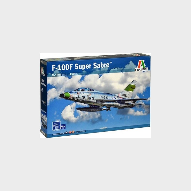 Italeri - F-100f Super Sabre Model Fly Byggest - 1:72 - 1398
