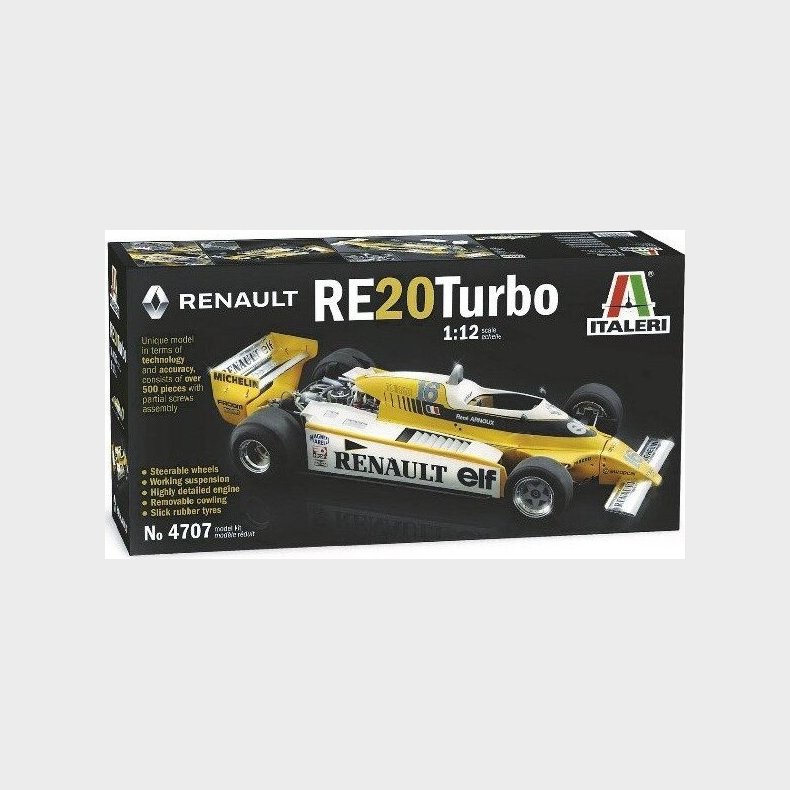 Italeri - Renault Re20 Turbo Racerbil Byggest - 1:12 - 4707